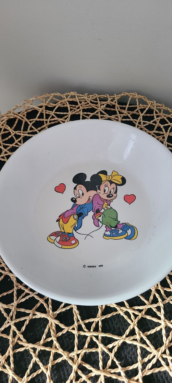 Assiette Plastorex Mickey et Minnie Disney vintage - photo numéro 2