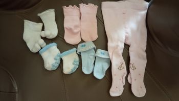 Lot de 4 Paires de Chaussettes + 1 collant pour jeunes demoiselles