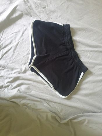 Short fille en coton noir taille 14 ans