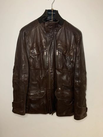 Veste / blouson en cuir véritable d’agneau Chevignon vintage