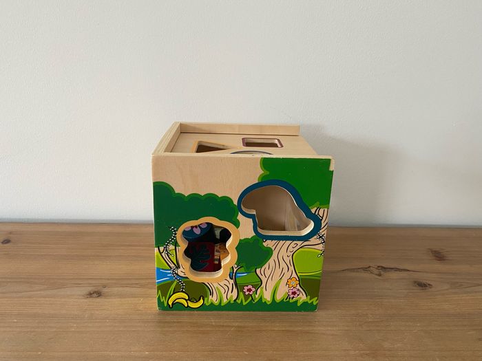 Boîte à formes en bois motifs savane - photo numéro 3