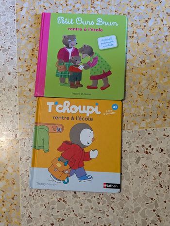 2 livres rentrée scolaire bébé