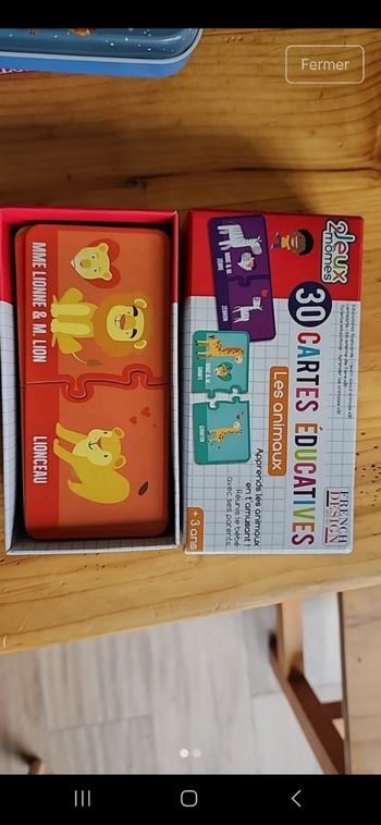 Cartes éducatives les animaux