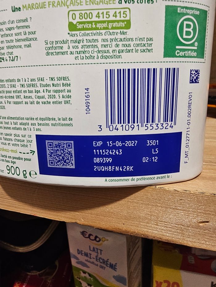 Boîte de lait 3ème âge - photo numéro 2