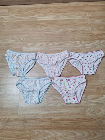 Lot de 5 culottes 8 - 10 ans multicolores neuves