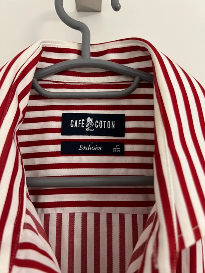 Chemise café coton T38 - photo numéro 4