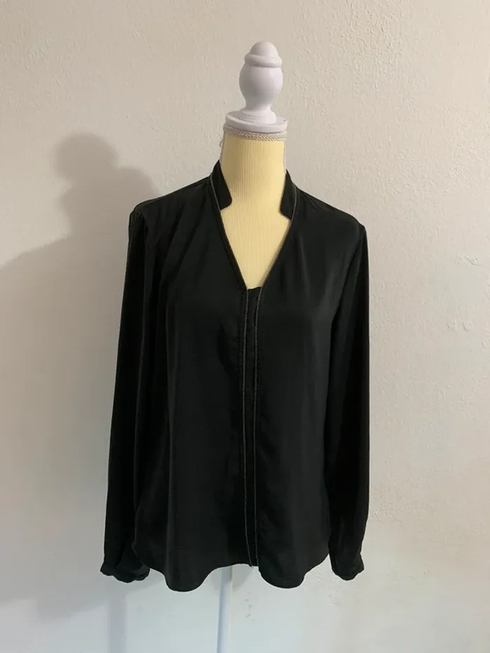 Blouse noire élégante Promod – Taille 38