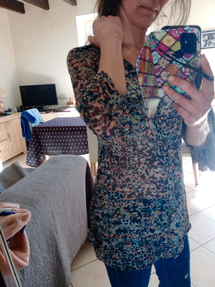 Blouse femme 38 fantaisie type voile c64 - photo numéro 7