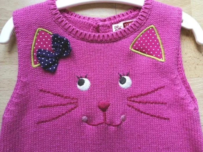 Robe rose maille Dpam 12 mois - photo numéro 2