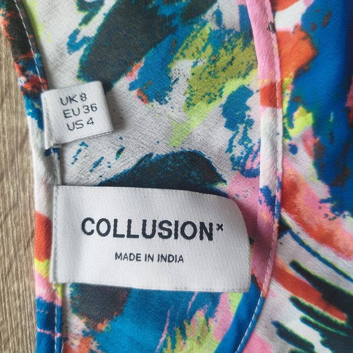 Top court multicolore | Collusion | Taille 36 - photo numéro 2