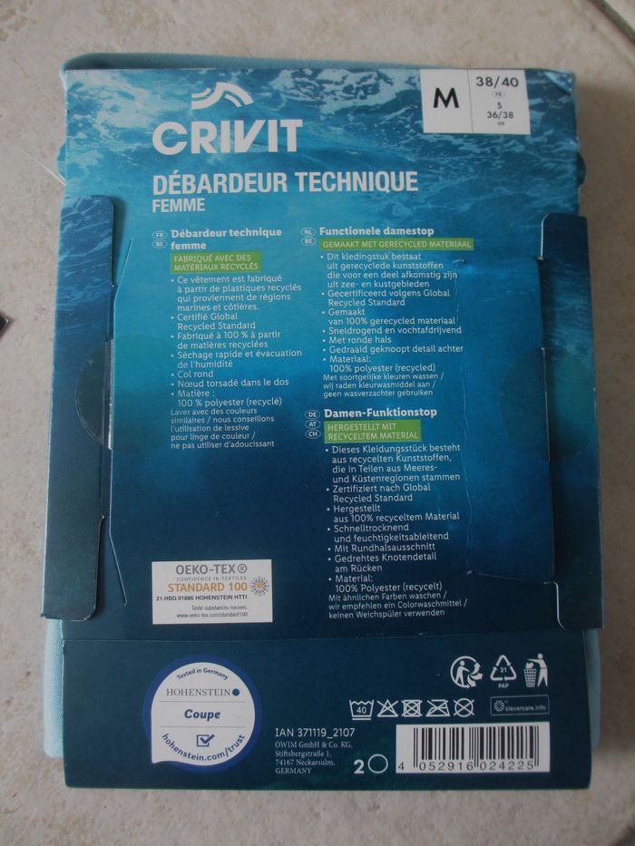 Débardeur technique femme Crivit - Taille M (38/40) - photo numéro 2