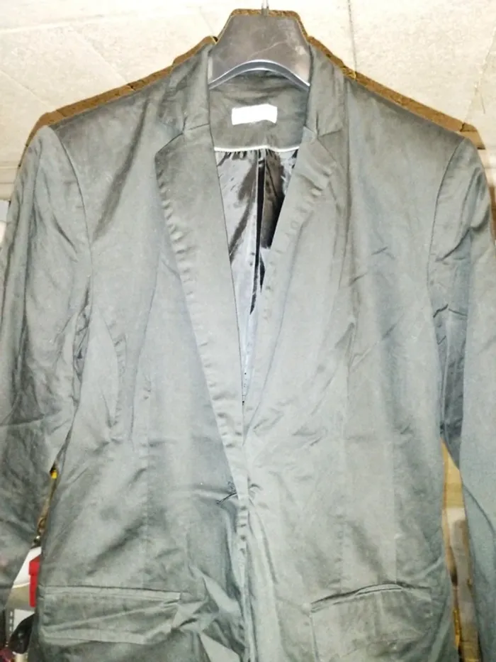 Veste ceintrée noire L - photo numéro 2