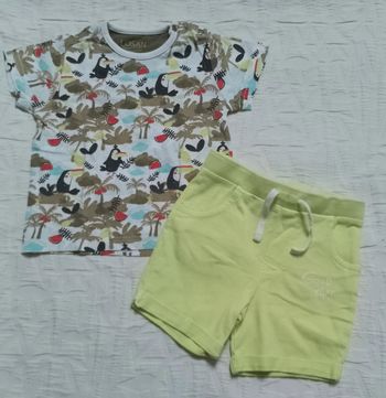 Losan ensemble short t shirt toucan 18 mois