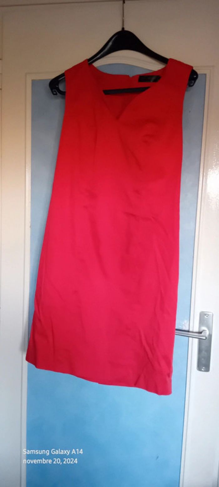 Robe chic rouge décolleté V femme 42 bon prix collection