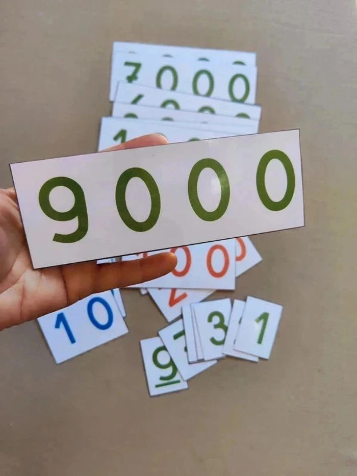 Cartes des nombres de 1 à 9999 Montessori - photo numéro 4