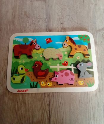 Puzzle en bois animaux de la ferme