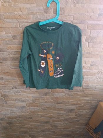 T-shirt vert bouteille In Extenso 6A