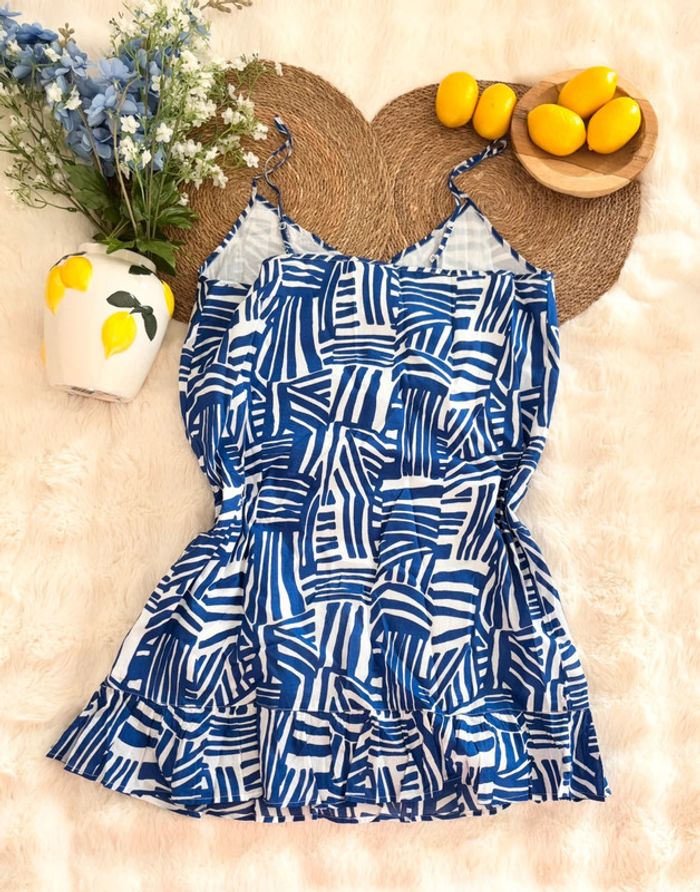 Robe bleue à motif Etam taille XL - photo numéro 4