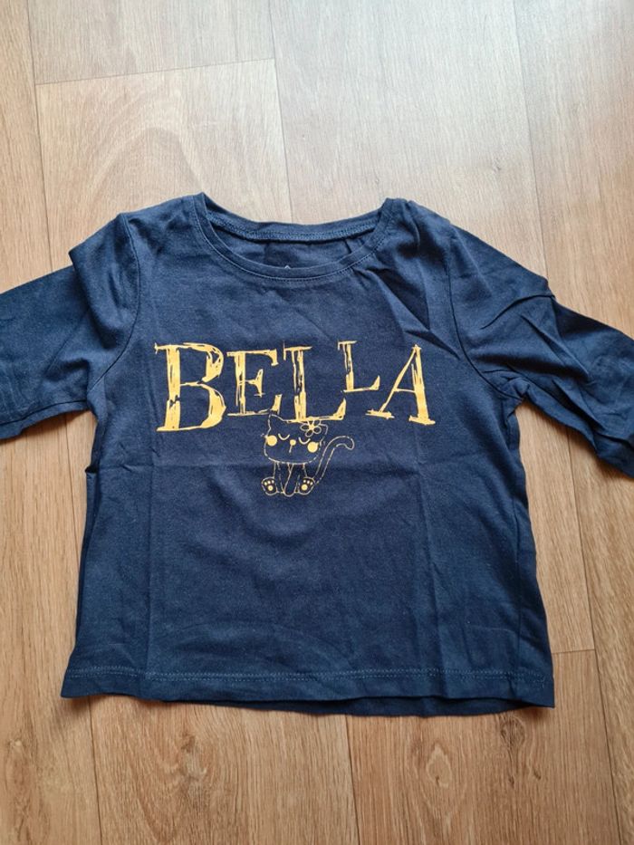 T-shirt manche longue bleu marine 2-3ans TEX