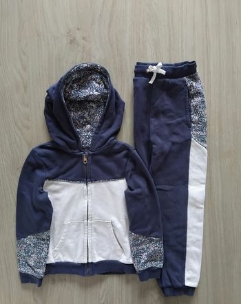 Sergent Major jogging fille 7 ans – ensemble sweat zippé + pantalon fleuri 