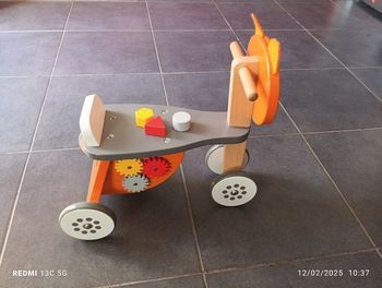 Porteur renard en bois