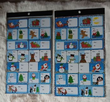 Noël: Lot 160 étiquettes autocollantes *2 carnets identiques