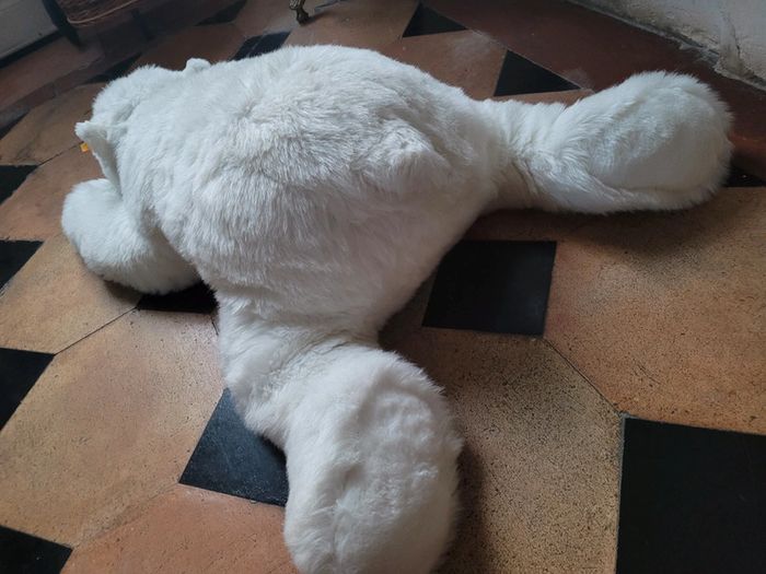Peluche Énorme Ours Polaire Blanc 90cm Steiff Arco collection doux doudou - photo numéro 5