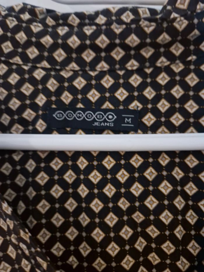 Tunique chemisier femme noire a motifs TBE taille M bonobo - photo numéro 2