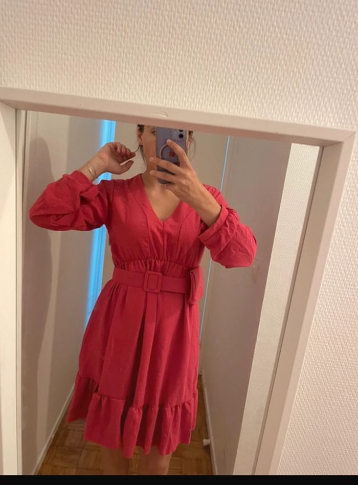 Robe rose avec sa pochette à la ceinture 36/38 - photo numéro 2