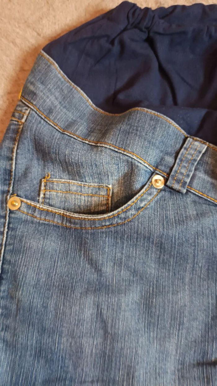 Pantalon jeans bleu léger de grossesse taille 1 - photo numéro 4