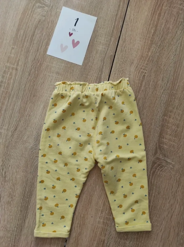 Pantalon bébé fille jaune 12 mois - photo numéro 4
