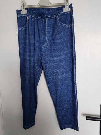 Pantacourt faux jean