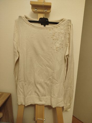 Pull blanc crème