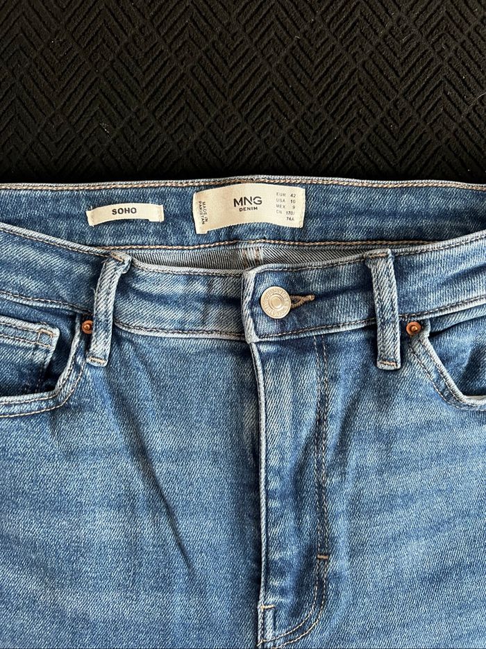 Jeans skinny taille haute bleu - photo numéro 2