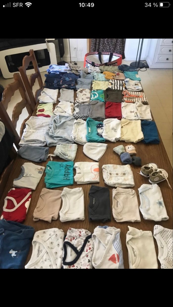 Lot vêtements bébé garçon été 1 et 3 mois