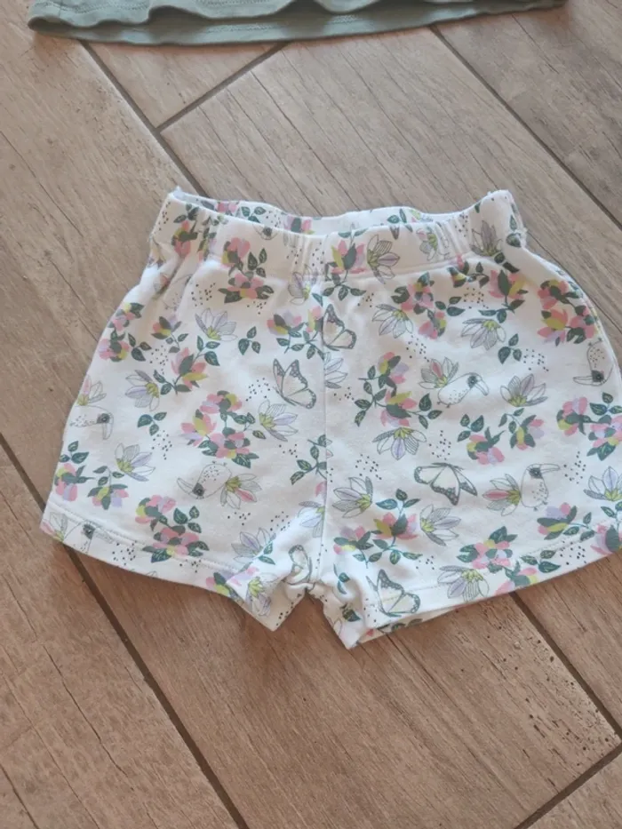 Ensemble d'été kaki Petit Béguin taille 2/3 ans - photo numéro 2