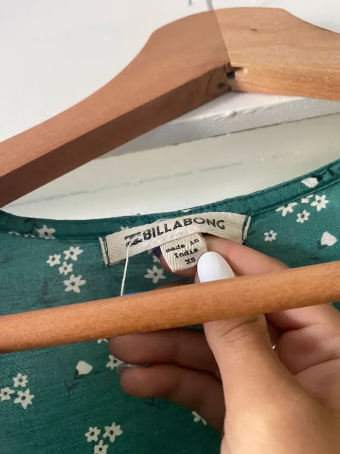 Robe verte à fleurs - Billabong - photo numéro 4