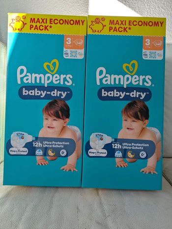 2 paquets Pampers taille 3 Baby Dry