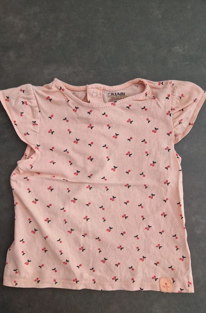 Tshirt à cerises rose