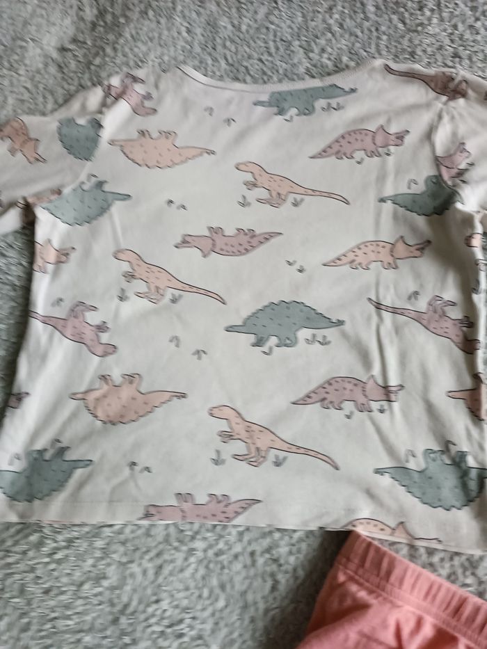 Pyjama fille 8 ans manches longues,  coton doux motif dinosaures confortable nuit - photo numéro 6