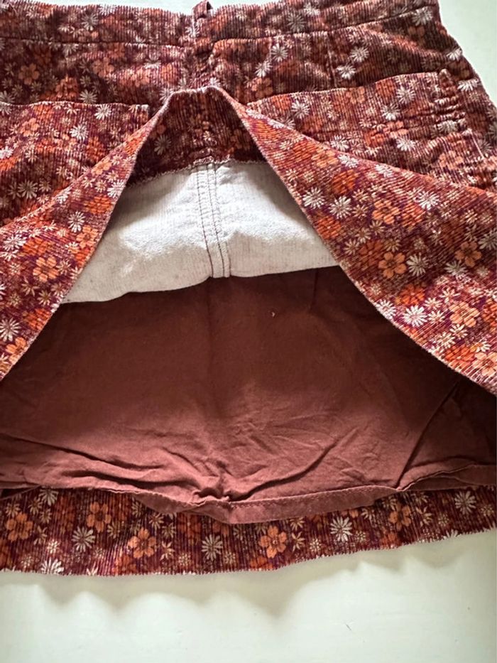 Jupe coton fleuri à velours Zara - photo numéro 6