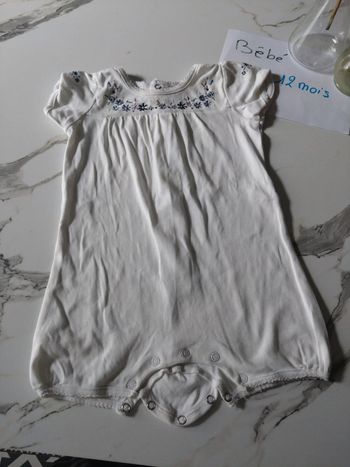 Combinaison bébé fille de 12 mois 74 cm sergent major