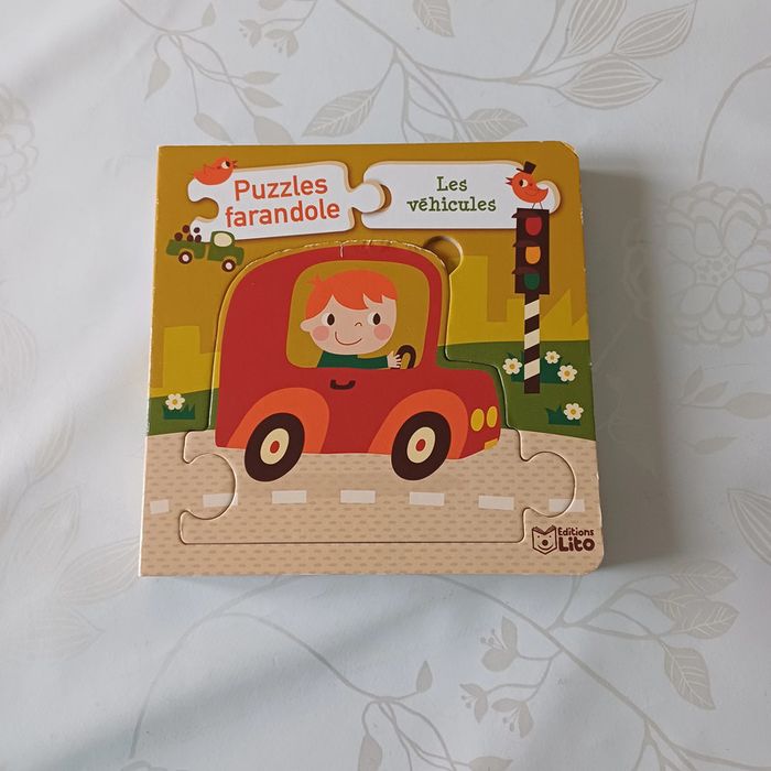 Livre puzzles farandole Les véhicules