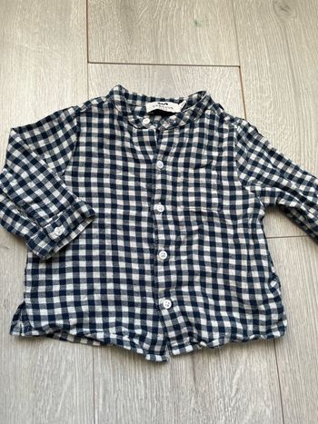Chemise marine à carreaux Cyrillus 6 mois 