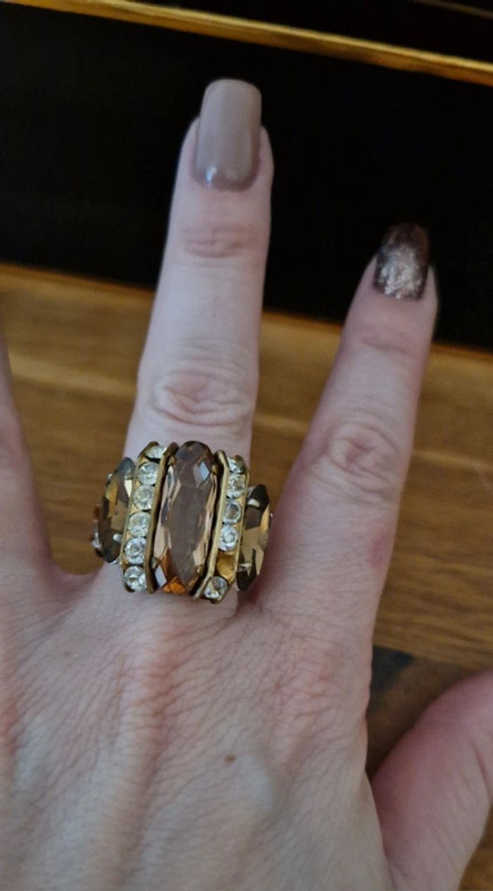 Lot 2 bagues perles strass - photo numéro 2