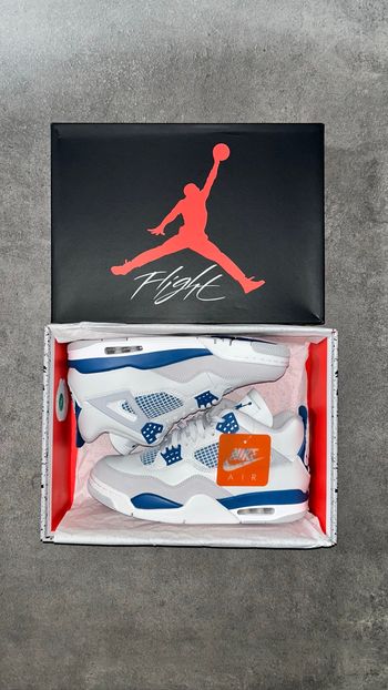 Nike Air Jordan 4 Retro : Military Blue - 44eu/10us - Neuve - Facture - Paris