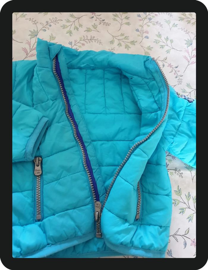doudoune bleu turquoise Grain de blé 18 mois - photo numéro 3