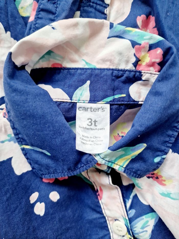 Carter's - Robe fleurie, légère, longue manches (3 ans) - photo numéro 4