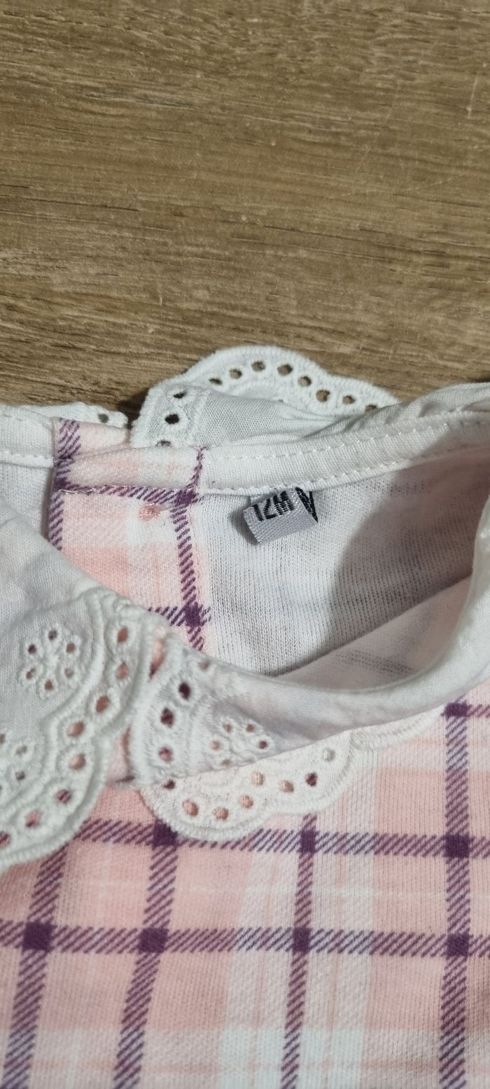 Robe ML à carreaux à col 12 mois - photo numéro 5