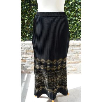 Jupe longue plissée noire, taille unique